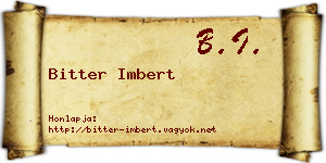 Bitter Imbert névjegykártya